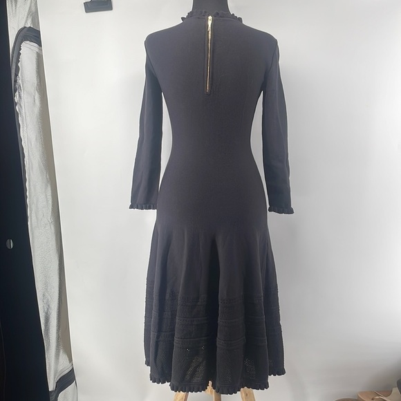 Kate spade new york pointelle
sweater dress academia minimalist black sz xxs - Picture 11 of 13